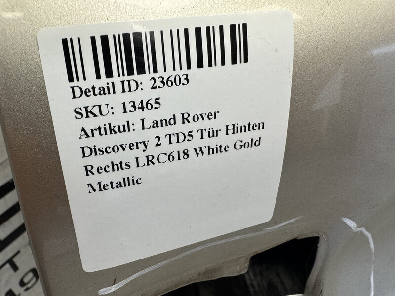Land Rover Discovery 2   TD5  Tür Hinten Rechts LRC618 White Gold Metallic Bild 5