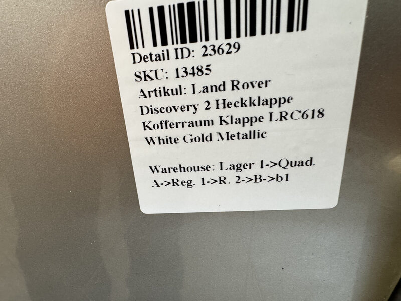 Land Rover Discovery 2 Heckklappe Kofferraum Klappe LRC618 White Gold Metallic Bild 6