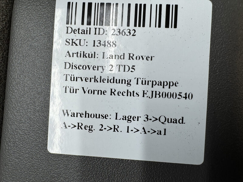 Land Rover Discovery 2 TD5 Türverkleidung Türpappe Tür Vorne Rechts EJB000540 Bild 6