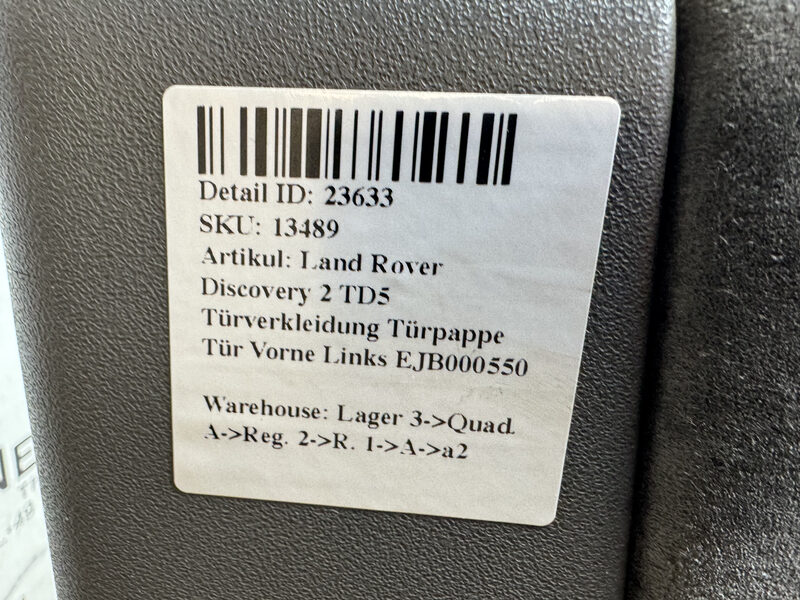 Land Rover Discovery 2 TD5  Türverkleidung Türpappe Tür Vorne Links EJB000550 Bild 5