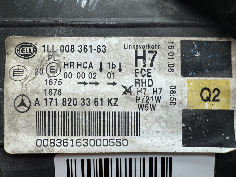Mercedes SLK R171 Halogen Scheinwerfer Links A1718203361 Bild 5