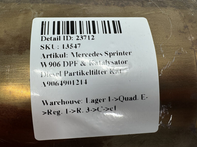 Mercedes Sprinter W906 DPF & Katalysator Diesel Partikelfilter Kat A9064901214 Bild 7