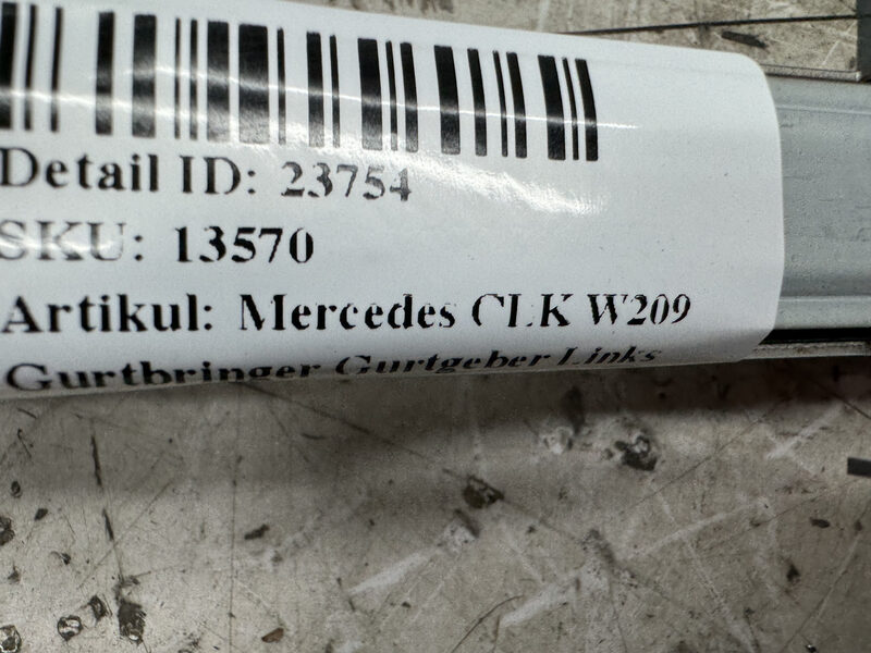 Mercedes CLK W209 Gurtbringer Gurtgeber Links A2098600182 Bild 6