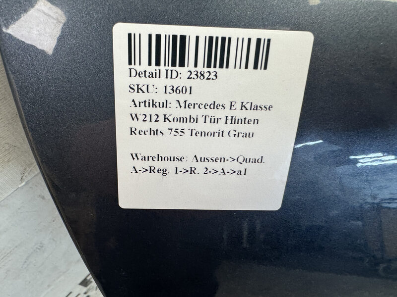 Mercedes E Klasse W212 Kombi Tür Hinten Rechts 755 Tenorit Grau Bild 4