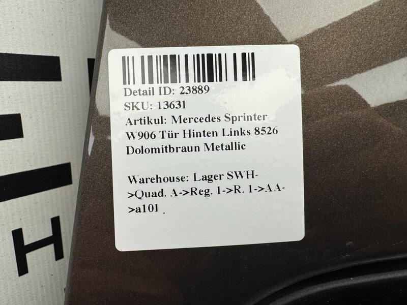 Mercedes Sprinter W906 Tür Hinten Links 8526 Dolomitbraun Metallic Bild 10