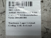 Mercedes CLK W209 C Klasse W203 Bremsscheiben Vorne 24012801881 Bild 6