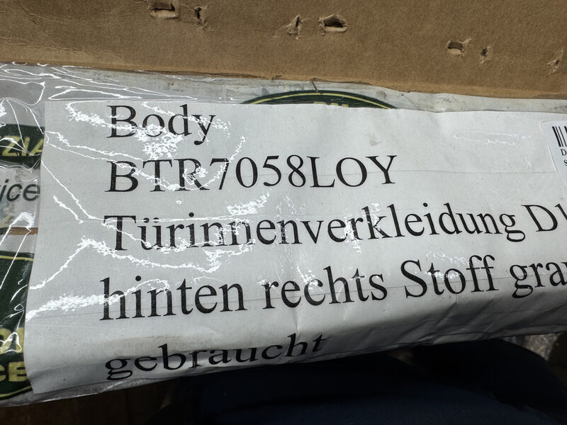 Land Rover Discovery 1 Türinnenverkleidung Hinten Rechts Stoff Grau BTR7058LOY Bild 6