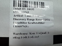 Land Rover Discovery Range Rover TDV6 Dieselfilter Kraftstoffilter LR009705G Bild 5