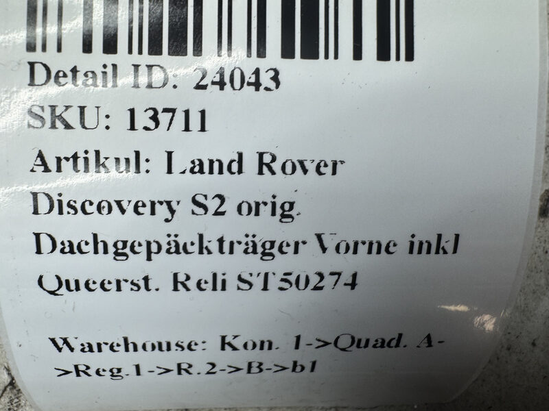 Land Rover Discovery S2 orig. Dachgepäckträger Vorne inkl Queerst. Reli ST50274 Bild 8