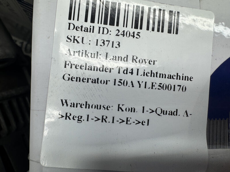 Land Rover Freelander Td4 Lichtmachine Generator 150A YLE500170 Bild 9