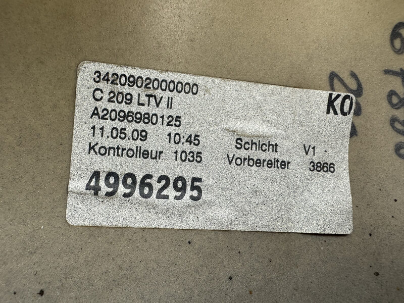 Mercedes CLK W209 AMG Seitenschweller 755 Tenorit Grau A2096980125 A2096980225 Bild 7