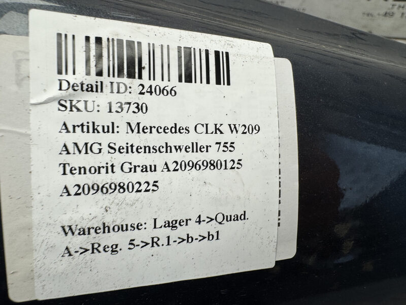 Mercedes CLK W209 AMG Seitenschweller 755 Tenorit Grau A2096980125 A2096980225 Bild 8
