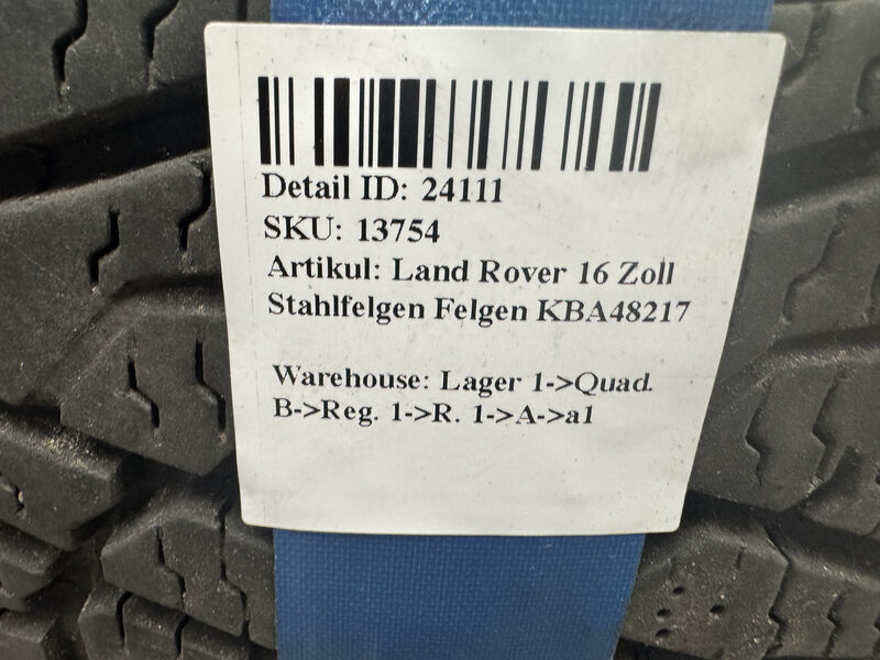 Land Rover 16 Zoll Stahlfelgen Felgen KBA48217 Bild 9