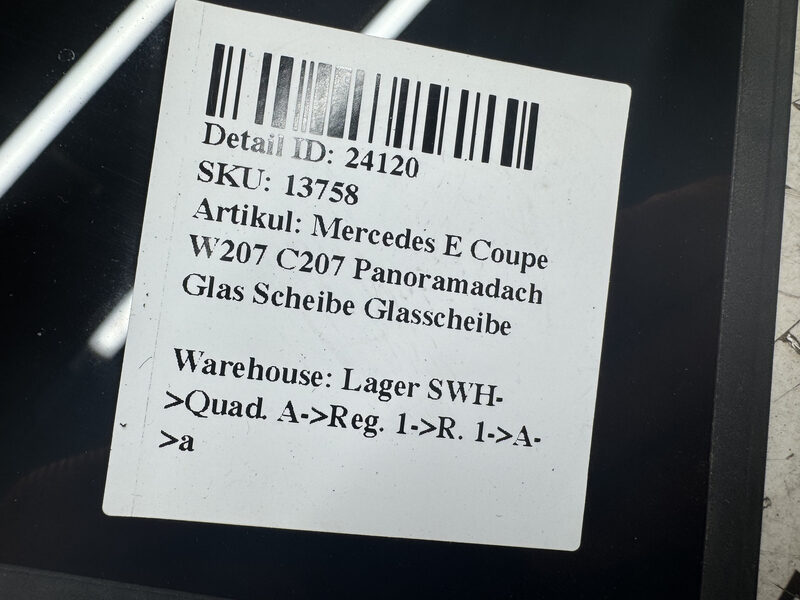 Mercedes E Coupe W207 C207 Panoramadach Glas Scheibe Glasscheibe Bild 7