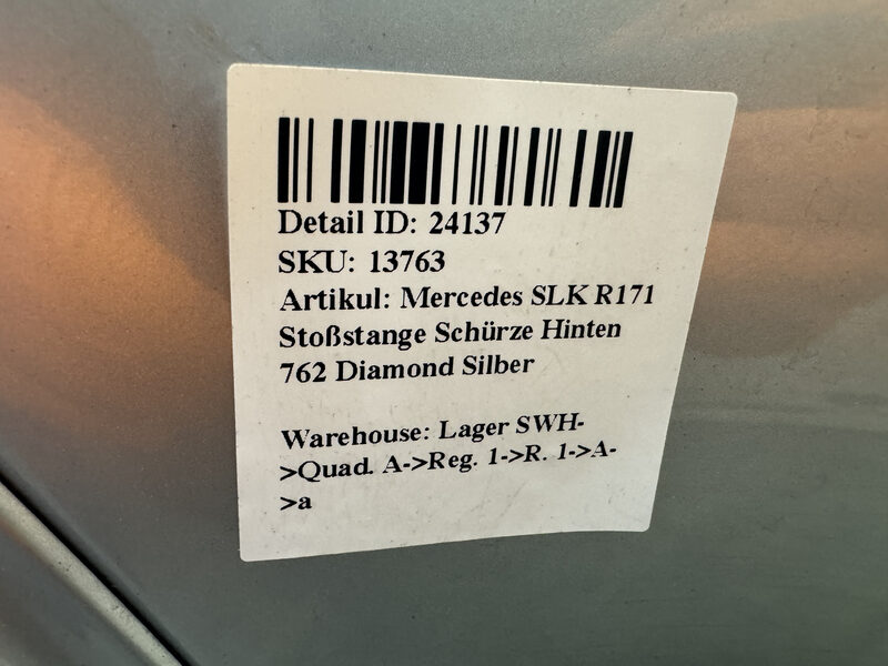 Mercedes SLK R171 Stoßstange Schürze Hinten 762 Diamond Silber Bild 8