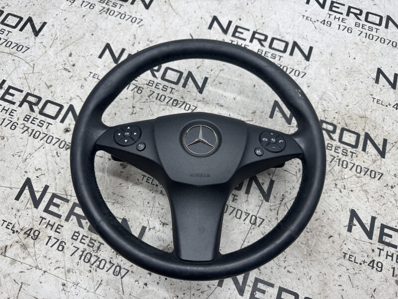 Mercedes C Klasse W204  Lenkrad Leder Multifunktion  Schwarz A2044603303