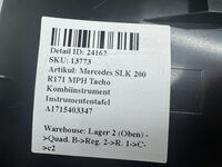 Mercedes SLK 200 R171 MPH Tacho Kombiinstrument Instrumententafel A1715403347 Bild 5