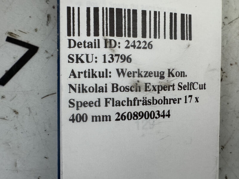 Werkzeug Kon. Nikolai Bosch Expert SelfCut Speed Flachfräsbohrer 17 x 400 mm 2608900344 Bild 2