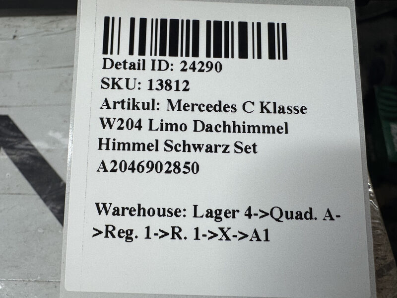 Mercedes C Klasse W204 Limo Dachhimmel Himmel Schwarz Set A2046902850 Bild 9