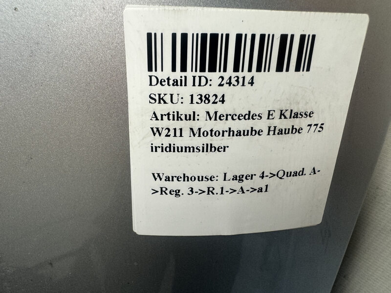 Mercedes E Klasse W211 Motorhaube Haube 775 iridiumsilber Bild 7