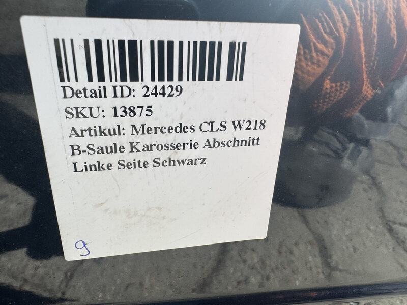 Mercedes CLS W218 B-Saule Karosserie Abschnitt Linke Seite Schwarz Bild 6