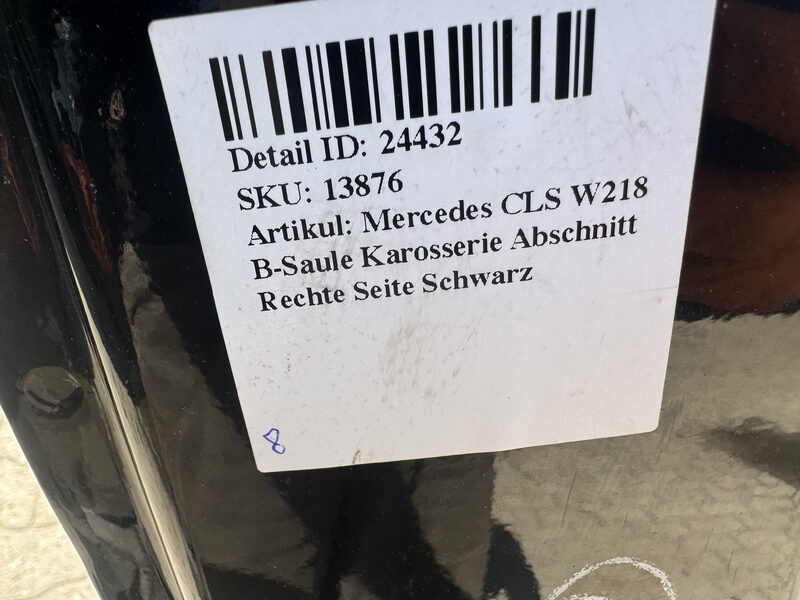 Mercedes CLS W218 B-Saule Karosserie Abschnitt Rechte Seite Schwarz Bild 6