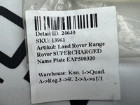 Land Rover Range Rover SUPERCHARGED Name Plate EAP500320 Bild 5