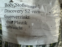 Land Rover Discovery 2 Stoßstange ab MA Vorne feuerverzinkt ohne Plastik Vorne Bild 6