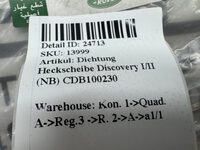 Dichtung Heckscheibe Discovery I/II (NB) CDB100230 Bild 3