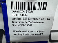 LR Defender 2.5 TDi Kurbelwelle Zahnriemen Ritzel ERC9765 Bild 5