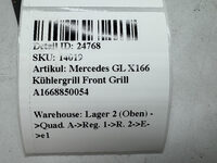 Mercedes GL X166 Distronic  Kühlergrill Front Grill A1668850054 Bild 7