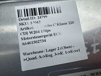 Mercedes C Klasse 220 CDI W204 170ps Motorsteuergerät ECU A6461502734 Bild 5