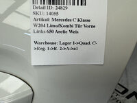 Mercedes C Klasse W204 Limo/Kombi Tür Vorne Links 650 Arctic Weis Bild 5