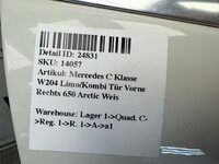 Mercedes C Klasse W204 Limo/Kombi Tür Vorne Rechts 650 Arctic Weis Bild 6