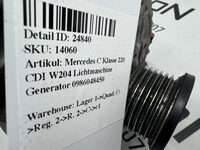 Mercedes C Klasse 220 CDI W204  Lichtmaschine Generator 0986048450 Bild 8