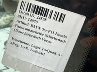 BMW 5er F11 Kombi Panoramascheibe Schiebedach Glasschiebedach  Vorne Bild 6
