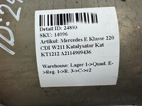 Mercedes E Klasse 220 CDI W211  Katalysator Kat KT1212 A2114909436 Bild 5