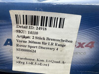 2 Stück Bremsscheiben Vorne 360mm für LR Range Rover Sport Discovery 4 SDB000624 Bild 6