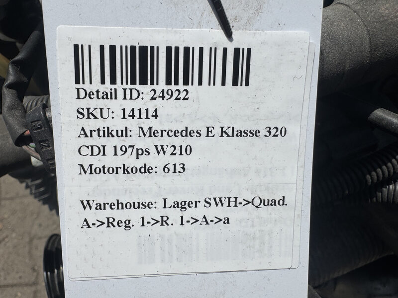 Mercedes E Klasse 320 CDI 197ps W210<br> Motorkode: 613 Bild 10