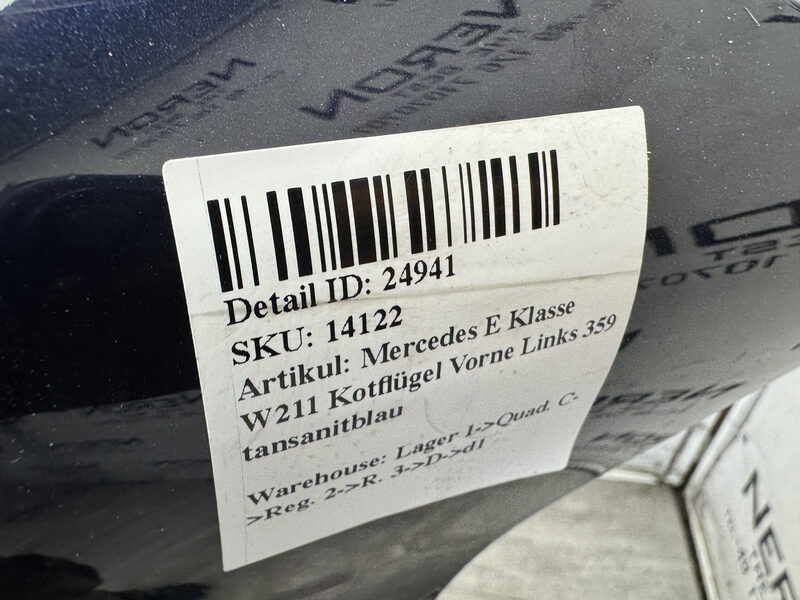Mercedes E Klasse W211  Kotflügel Vorne Links 359 tansanitblau Bild 6