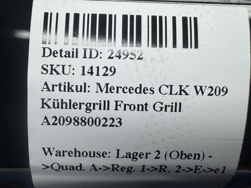 Mercedes CLK W209  Kühlergrill Front Grill A2098800223 Bild 7