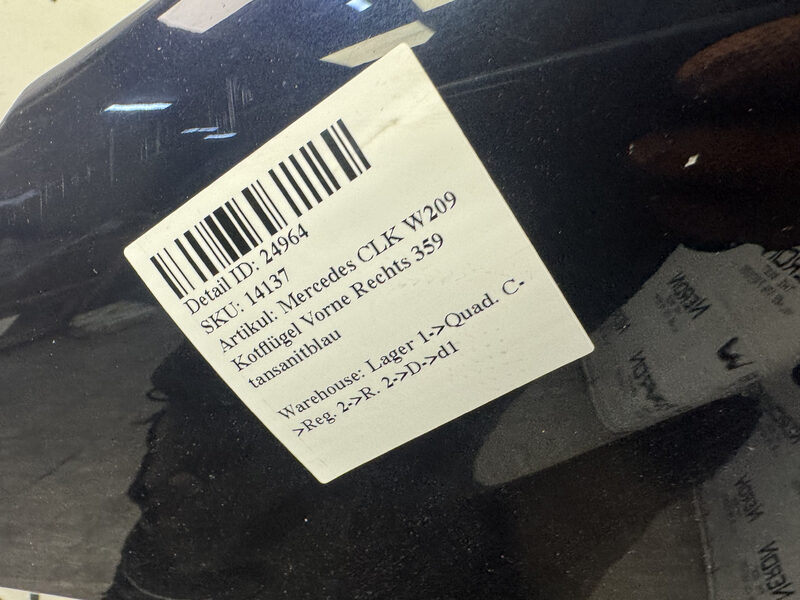 Mercedes CLK W209  Kotflügel Vorne Rechts 359 tansanitblau Bild 7