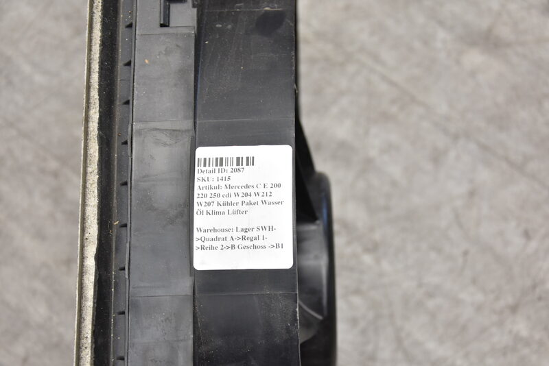 Mercedes C E 200 220 250 cdi W204 W212 W207 Kühler Paket Wasser Öl Klima Lüfter Bild 3