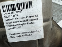 Mercedes C 350 CDI W204 Limo Auspuff Endtopf Endschalldämpfer Rechts A2044911701 Bild 5