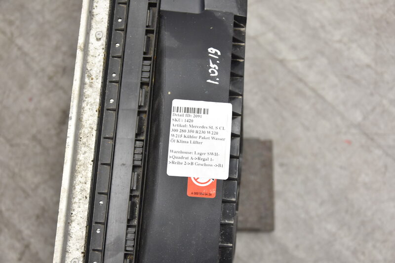 Mercedes SL S CL 300 280 350 R230 W220 W215 Kühler Paket Wasser Öl Klima Lüfter Bild 3