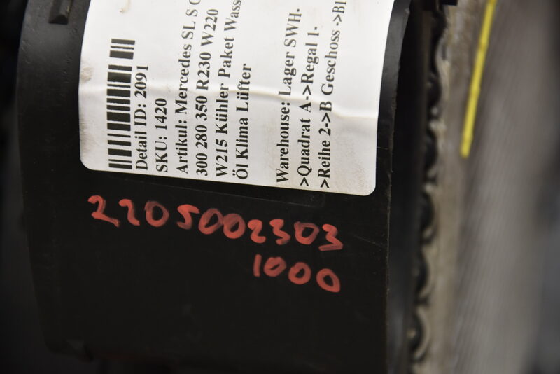 Mercedes SL S CL 300 280 350 R230 W220 W215 Kühler Paket Wasser Öl Klima Lüfter Bild 7