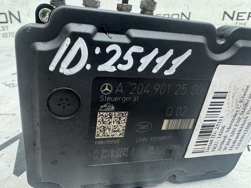 Mercedes C Klasse W204  ABS ESP Steuergerät Hydraulikblock Pumpe A2049012500 Bild 5
