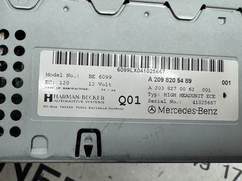 Mercedes CLK W209 W203 Navi Display Monitor Bildschirm A2098205489 Bild 4