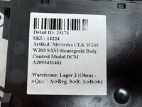 Mercedes CLK W209 W203 SAM Steuergerät Body Control Modul BCM A2095451401 Bild 4