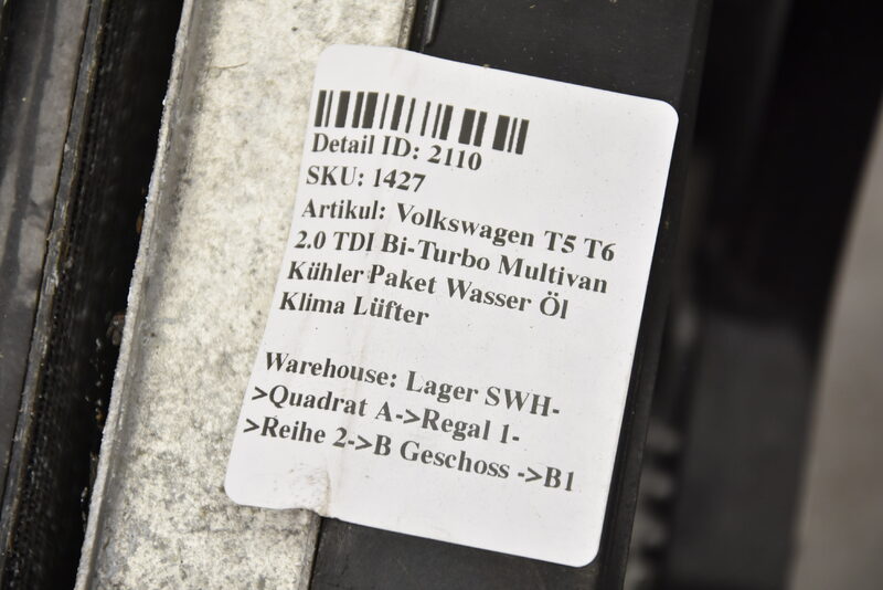 Volkswagen T5 T6 2.0 TDI Bi-Turbo Multivan  Kühler Paket Wasser Öl Klima Lüfter Bild 10